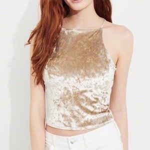 Crushed Velvet Crop Top
